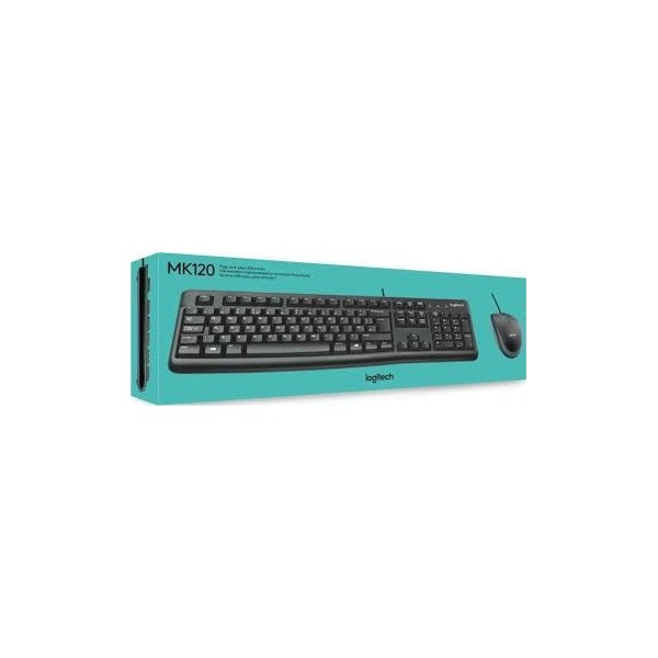 LOGITECH CLAVIER SOURIS FILAIRE USB - MK 120