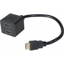CABLE HDMI MALE VERS 2 HDMI FEMELLE