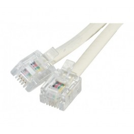 CABLE TELEPHONIQUE RJ11 M/M 2M BLANC