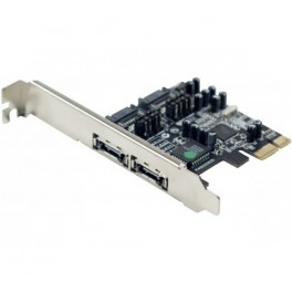 CARTE SATA II PCI EXPRESS 2 PORTS SATA INTERNE ET 2 PORTS SATA EXTERNE