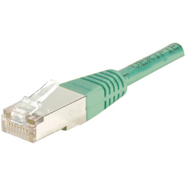 CABLE RESEAU F/UTP CATEGORIE 6 VERT 1 METRE