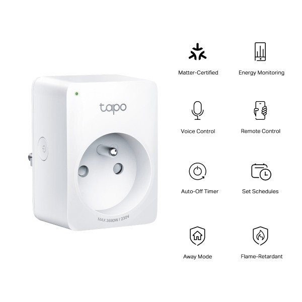 TPLINK PRISES CONNECTEES TAPO P110M - WIFI - SUIVI DE LA  CONSOMATION ELECTRIQUE - PACK DE 2